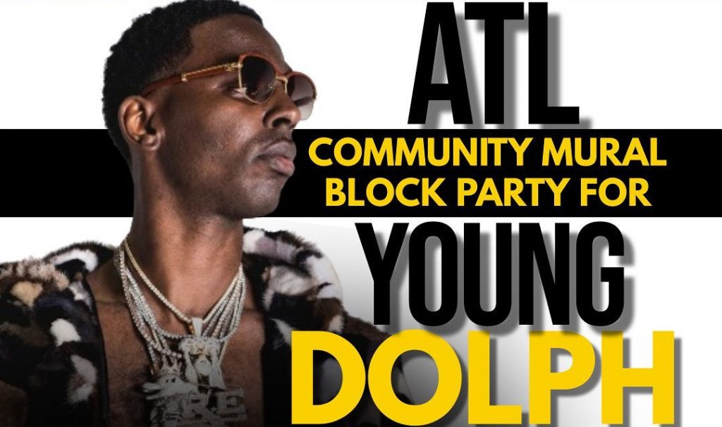Young Dolph mural party flyer